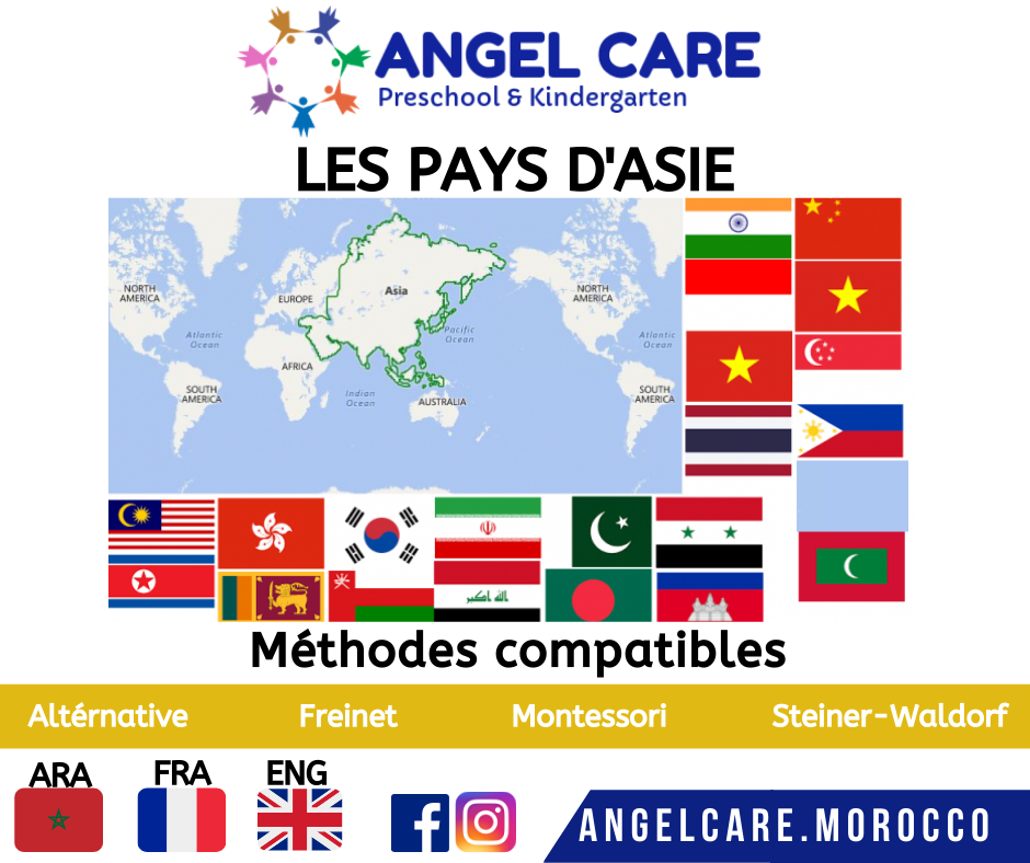 Les pays d'Asie